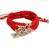 Chain 2021 Hanmade Fatima Hand Evil Blue Eye Pendants Woven Red String Bracelet For Women Fashion Lucky Gold Plated Beads Bracelets Dr Dh8P3