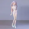 13 BJD Dolls Solid Body White Skin Girls Nude Mjd Doll 60cm PVC Material 31 Movable Jointss Parts for Diy Toys 240311