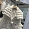 Kadın Yelekleri Aşağı Kaplar Giyim Palto Büyük Yakası Toka Delek Sıcak Yelek Siyah Beyaz Chaleco Mujer 2024 Kadın Ceket Üstleri