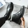 Sapatos de vestido de couro masculino inverno negócios formal desgaste couro 2024 moda preto