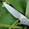 1 Stücke Neue A5026 High End Flipper Messer M390 Satin Klinge CNC TC4 Titanlegierung Griff Kugellager Outdoor Camping Wandern Angeln EDC Taschenmesser