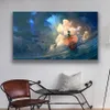 Schilderijen Thousand Sunny Ship Anime Manga Poster Ingelijst houten frame Canvas Muurdecoratie Prints Dorm Home Slaapkamer Decor Pai255B