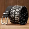 37CM PU Leather Rivet Belt Lady Fashion Women Studded Belts High Quality Female Rock Strap For Jeans 240226