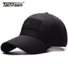 Tacvasen Tactical Baseball Cap Men Summer USA Flag Sun Protection Justerbar Cap Man Fashion Airsoft Casual Golf Baseball Hat 210245K