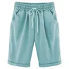 Shorts femininos sólidos cintura alta harem calças capris tamanho verão praia calças femininas outono preto casual solto shorts femininos l24313