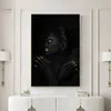 Zwarte Goud Vrouw Poster Canvas Schilderijen Wall Art Pictures Voor Woonkamer Moderne Woninginrichting Posters En Prints Geen Frame229N