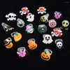 Cluster Rings Creative Halloween LED Light Horror Pumpkin Ghost Spider Flashing For Kids Trick Party Cos Props Supplies