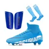 Fotbollskor Soccer Sock Plastic Shin Guard For Adults Kids Anpassa Set Men Women TF FG Outrole Training Boots 240228