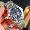 Mens Watches Hollow Automatic Mechanical Watches 41mm Fine Stainless Steel Wristband Sapphire Glass Waterproof Chrongraph Wristwatches Montre de Luxe