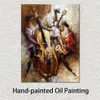 Musical Jazz Oil Painting Abstract Hand Painted Lady Artwork Paintings Picture for Living Room Wall Decor219Y