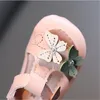 Summer childrens leisure sports sandals Girls Toddler Baotou shoes soft bottom bow princess shoes childrens Non Slip shoes 240301