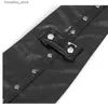 Галстуки на шею 2023, модный новый Y2K Janese Rock Punk Style, готические заклепки, женский галстук из искусственной кожи, аксессуары унисекс, галстук L240313