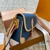 Borsa da donna alla moda Borsa a tracolla rettangolare sotto le ascelle in denim classico di lusso presbiopia