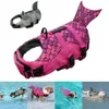 Zeemeermin Kostuum Haai Reddingsvest Voor Kleine Grote Hond Zomer Vest Badmode Reflecterende Huisdier Kleding Zwemvest LJ200923308e