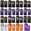 Personnalisé Hommes Femmes Jeunes Phoenix''Suns''Sérigraphie 75e anniversaire Basketball Devin Booker Jersey 1 DeAndre Ayton 22 Mikal Bridges 25 Chris Paul 3 Jae Crowder 99