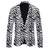 Men's Suits 2024 Striped Corrugated Print Casual British Fashion Street Slim Fit Suit Coat Rain