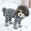 Одежда для маленьких собак, летний комбинезон в полоску для чихуахуа, пальто для французского бульдога, мягкая пижама для собак, костюм кошки XXL Y20181S