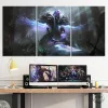 Kalligrafie 5/3 stuk ingelijste League of Legends video game poster Ashen Knight Pyke LOL Games kunst voor Home decor Wall Art gift