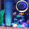 Oświetlenie LED Aquarium Bubble Lekkie powietrze Kamień zanurzalny akwaria LED Air Bubbler Light Air Bubble Lampa do wystroju akwarium żółwia