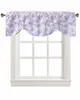 Rideau à fleurs de printemps, hortensia, fenêtre courte, cantonnière à nouer réglable pour salon, draperies de cuisine