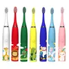 Brosse à dents électrique sonique pour enfants, nettoyage des dents, blanchiment, Rechargeable, étanche, remplacer la tête de brosse à dents 240301