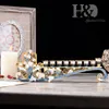 Candeliere Menorah Hanukkah floreale smaltato dipinto a mano HD Candeliere a 9 rami impreziosito da cristalli Stella di David Hamsa269h