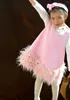 Robes d'automne pour petites filles, robe en fourrure classique et élégante, à carreaux, sans manches, vêtements de princesse pour enfants, gilet de fête d'anniversaire