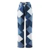Damskie ładunki workowate niebieskie dżinsy zamki błyskowe luźne spodnie spodnie kieszenie na duże y2k szeroką nogę vintage Demin 240307