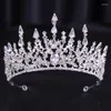 Hair Clips Itacazzo Bridal Wedding Ornament Silver-color Crystal Crown Alloy Women's Fashion High End Atmosphere