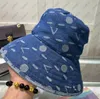 Chapéu de balde de cowboy casual luxo unisex designers bonés mulheres homens designer chapéus legal casquette denim impressão cabido boné homens beanie aba larga chapéus