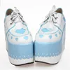 Robe chaussures femme de ménage lolita anime plate-forme femme unique printemps automne kawaii filles gros coeur en forme de coeur à la main femme