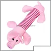 Dog Toys & Chews Dog Toys Chews Cute Pet Cat P Squeak Sound Funny Fleece Durability Chew Molar Toy Fit For All Pets Elephant Duck Pig Dh4Ni