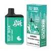 Original ELF BOX Desechable Vape1.2ohm Bobina de malla 10 sabores 5500 Puffs Batería recargable 650mah 13ml 5K 0% 2% 3% 5% Vape Bar Kit