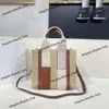 Damska luksusowa torebka torba klasyczna Crow Casual Lett Casual Canvas Torba duża pojemność Panel Kontrast pasek do paska ręcznego na ramię Crossbody Torka na zakupy kobiet