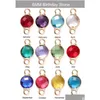 Charmes Mode 6mm Pendentifs En Verre De Cristal Pour Bracelet Boucle D'oreille Collier 12 Colorf Birthstone Charme Bricolage Bijoux À La Main Faisant Goutte De Dhgid