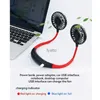 Electric Fans USB Portable Fan Cold Hand Neckless Hanger Charging Mini Sports 3-växlad justerbar Neck Double Home Offich240313