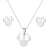 Other SMJEL Stainless Steel Necklaces for Women Jewelry Mini Animal Rabbit Necklace Heart Beat Dog Paw Print Collier Femme Wholesale L24313