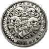 HB24 Hobo Morgan Dollar crâne zombie squelette copie pièces de monnaie en laiton artisanat ornements décoration de la maison accessoires 277F