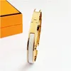 뱅글 고품질 클래식 패션 디자이너 스테인레스 스틸 팔찌 8mm 12mm 금을위한 여성 발렌타인 선물
