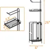 Suportes para papel higiênico Suporte para papel higiênico Suporte para banheiro Suporte para armazenamento de rolo de papel higiênico com prateleira e reserva para armazenamento de banheiro contém Wi 240313