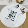 Manga curta puro algodão e meninas verão na moda marca impressão x012 meninos camiseta para roupas infantis macaco homem macaco