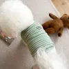 Coletes listrado filhote de cachorro verão roupas para cães mais macios do que pequeno cão camiseta uma peça estilo coreano moda camisetas para cães gato roupas para animais de estimação