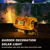 Solar Lights Wood House Light Decorative Lamp Waterproof Outdoor Garden Decor Yard Porch Lawn Backyard Landscape Sun LED