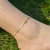 Anklets 2024 Heart Pendant Anklet for women gold colorステンレス鋼リンクチェーンフェットジュエリー夏