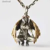 Kolye Kolyeler Yeni Retro Punk Mythology Metal Çift Kanatlar Şeytan Angel Kolye Kolye Erkekler için Kadınlar Serin Cazibe Şanslı Muska Jewelryl242313