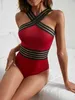 Swim Wear 2024 Women One Piece badkläder Sexigt nät som kombinerar badkläder Push Up Uniform Womens Monokini Aquatic Sports 240311