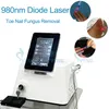 Professionell 980nm Diode Laser OnyKomycosis Toe Nail Fungus Removal Machine Laser Behandling för tånagelsvamp