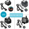 Pumpen 220 V LED-Licht Aquarium Wasserbrunnenpumpe Aquarium Wasserpumpe für Aquarium Steingarten Brunnen Fisch Luftpumpe Dekoration