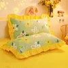 Kuup duvet Cover Kawaii Bedding setツインサイズの花のキルトカバー150x200高品質の肌に優しい生地の寝具カバー240306