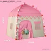 Zabawne namioty zabawkowe 2024 Namiot Dziecko Baby Princess Playhouse Super duży pokój Cring Indoor Outdoor Tent Castle Princess Living Game Christmas Q231220 L240313